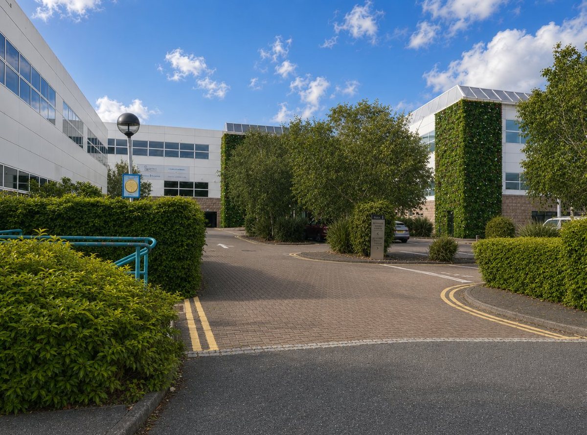Approach road into Park 1 estate, Bracknell